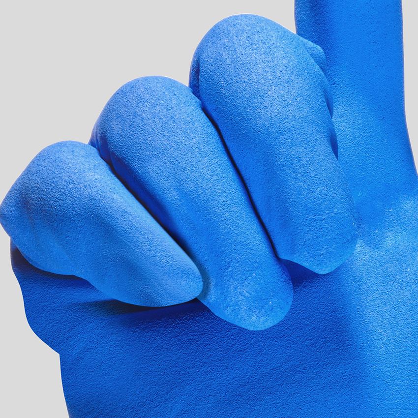 Beschichtet: e.s. Nitril-Handschuhe evertouch winter + blau/dunkelblau-melange 2