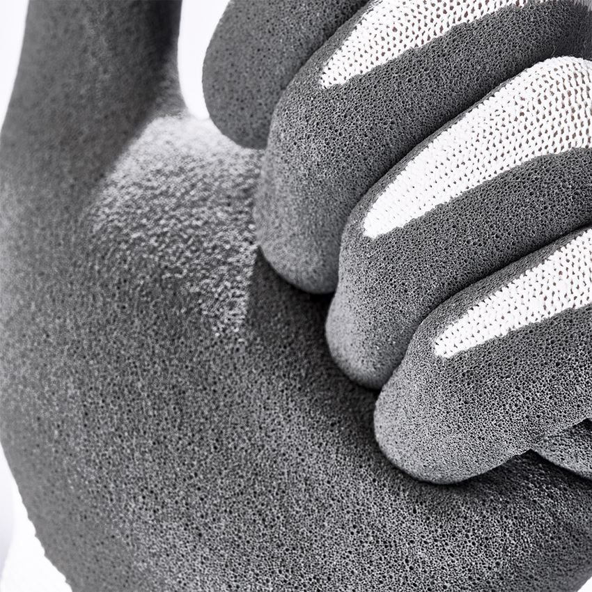 Arbeitsschutz: e.s. Nitrilschaum-Handschuhe recycled, 3 Paar + anthrazit/weiß 2