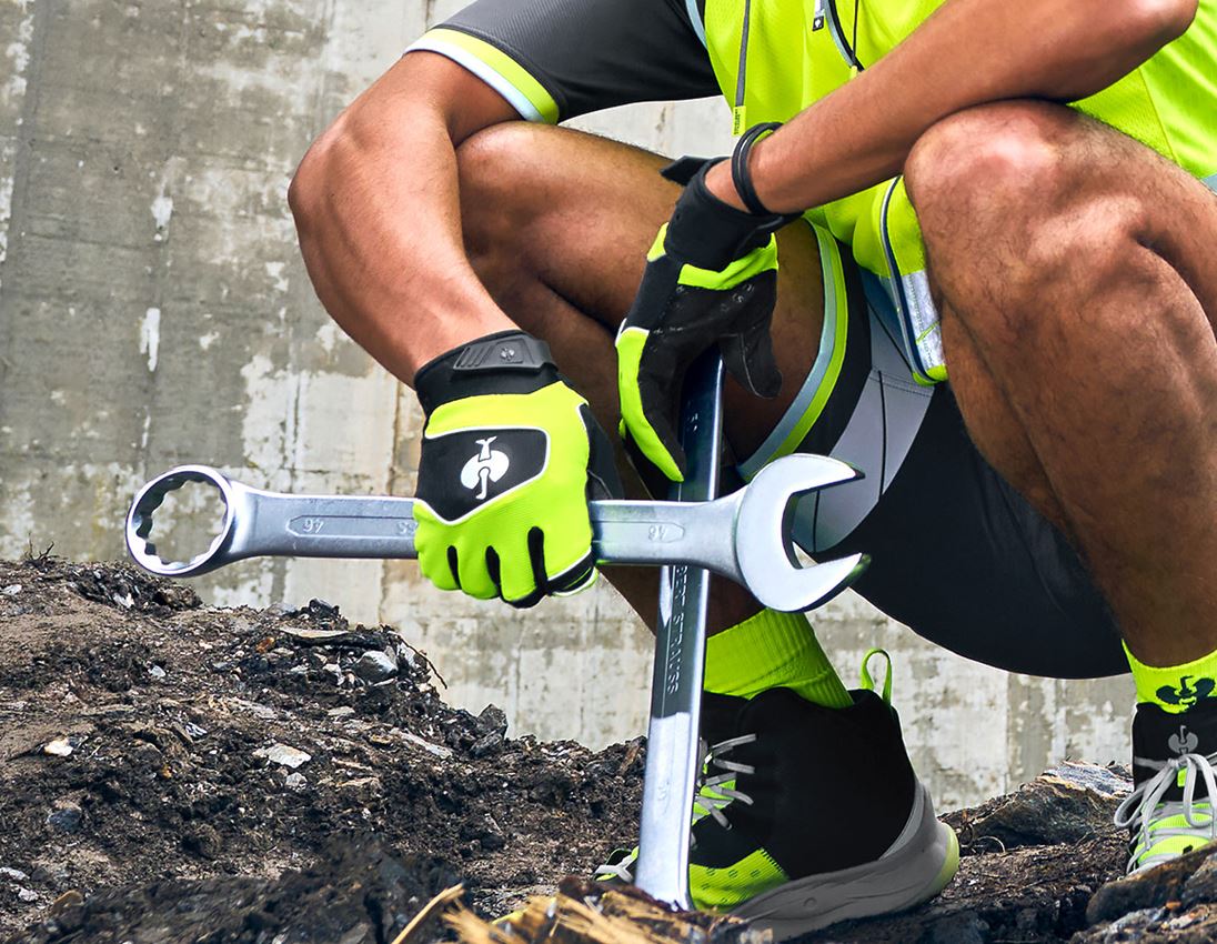 Handschuhe: Handschuhe e.s.ambition + schwarz/warngelb 2