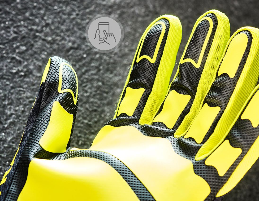 Hybrid: Handschuhe e.s.trail allseason + schwarz/acidgelb 2