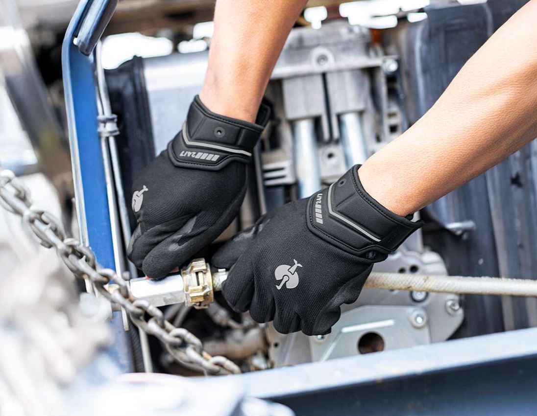 Beschichtet: Hybrid Handschuhe e.s.motion 24/7 + schwarz