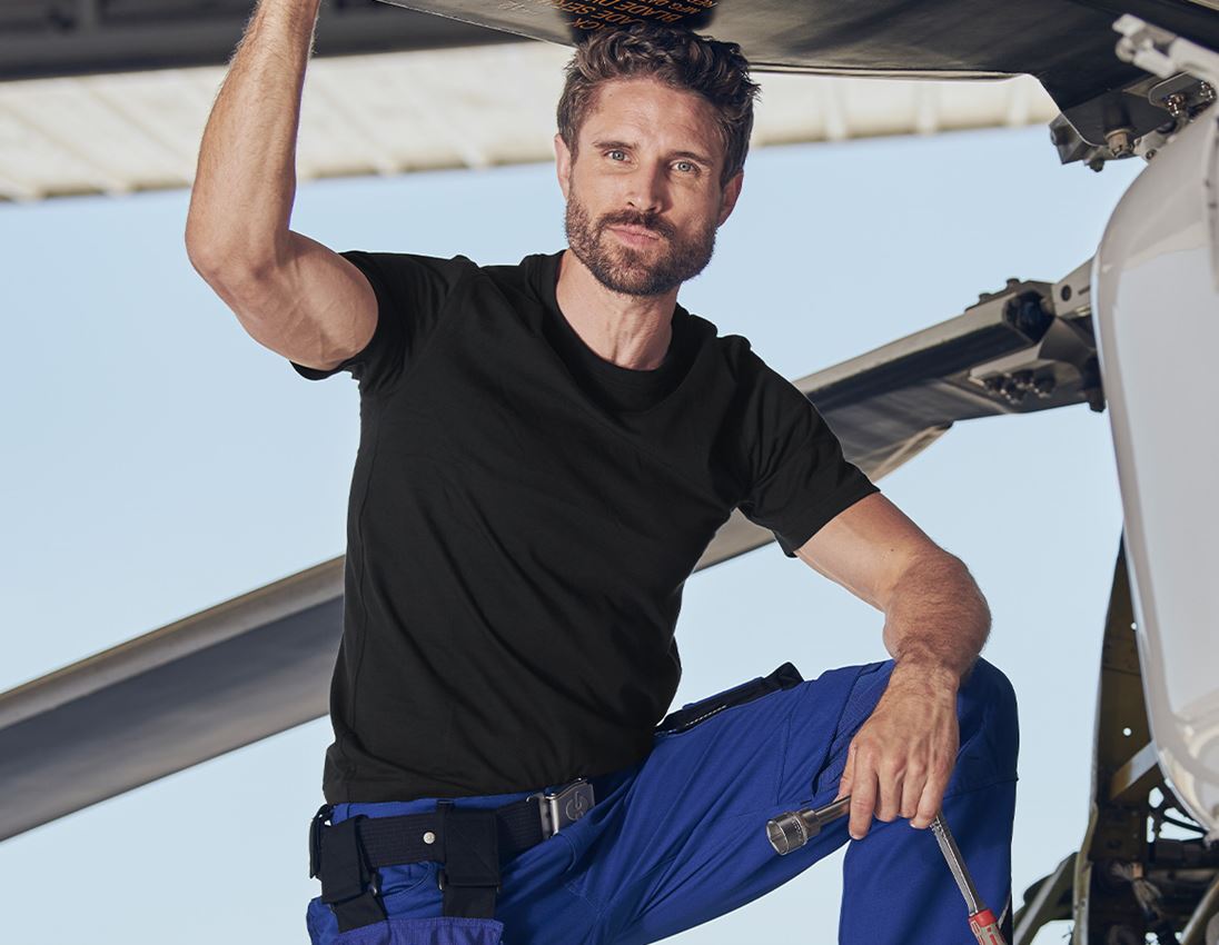 Shirts & Co.: e.s. T-Shirt cotton + schwarz