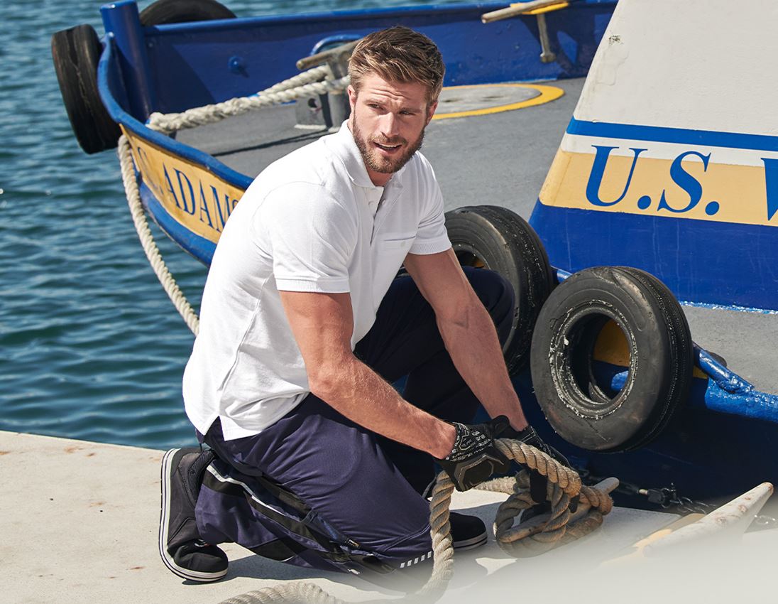 Shirts & Co.: e.s. Polo-Shirt cotton Pocket + weiß 1