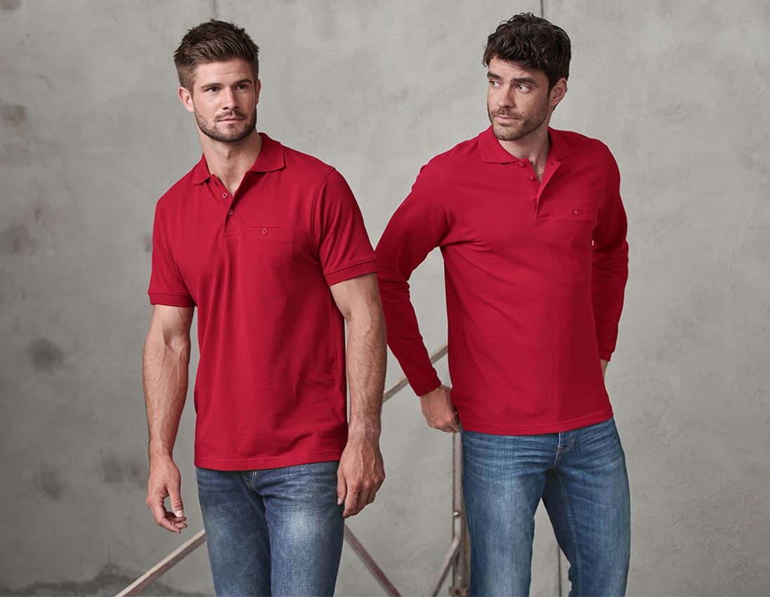 Shirts & Co.: e.s. Polo-Shirt cotton Pocket + rot 1