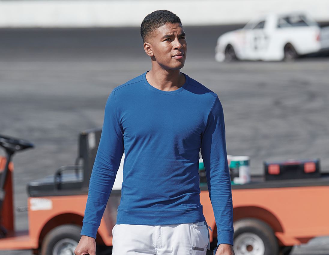 Shirts & Co.: e.s. Sweatshirt poly cotton + enzianblau