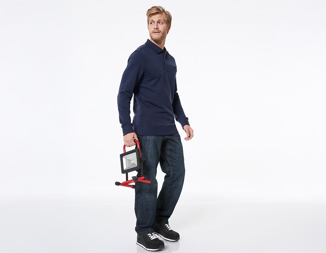 Shirts & Co.: e.s. Sweatshirt poly cotton Pocket + dunkelblau 3