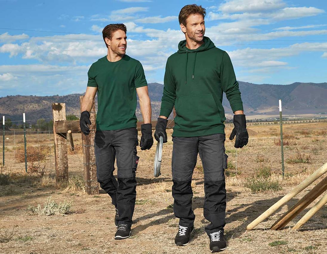 Shirts & Co.: e.s. Hoody-Sweatshirt poly cotton + grün 2
