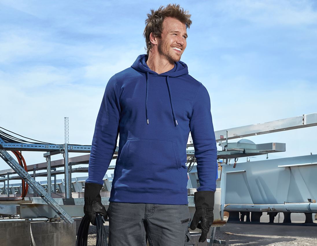 Shirts & Co.: e.s. Hoody-Sweatshirt poly cotton + kornblau