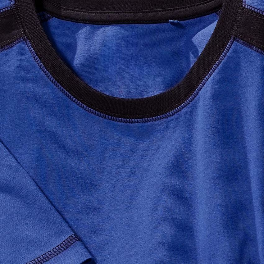 Shirts & Co.: T-Shirt cotton e.s.active + kornblau/schwarz 2