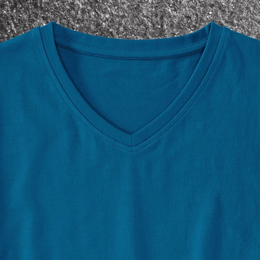 Shirts & Co.: e.s. T-Shirt cotton stretch V-Neck + atoll 2