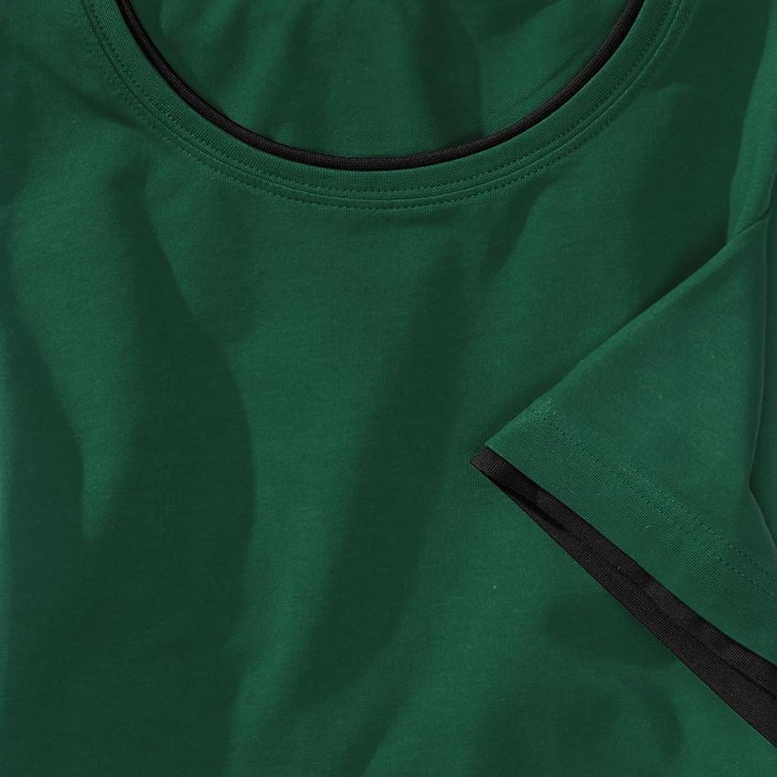 Shirts & Co.: e.s. T-Shirt cotton stretch Layer + grün/schwarz 2
