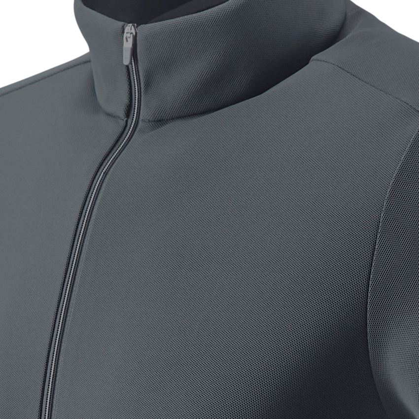 Shirts & Co.: e.s. Funktions ZIP-T-Shirt UV + anthrazit/platin 2