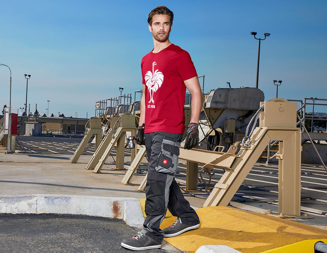 Shirts & Co.: e.s. T-Shirt 1908 + feuerrot/weiß 1