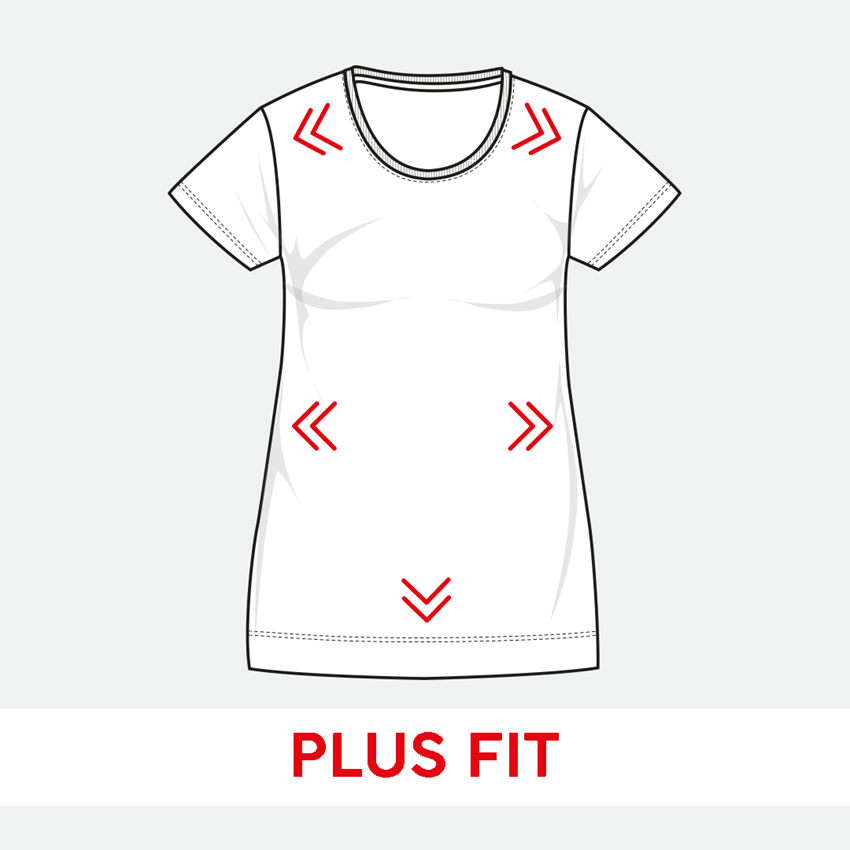 Shirts & Co.: e.s. T-Shirt cotton stretch, Damen, plus fit + kastanie 2