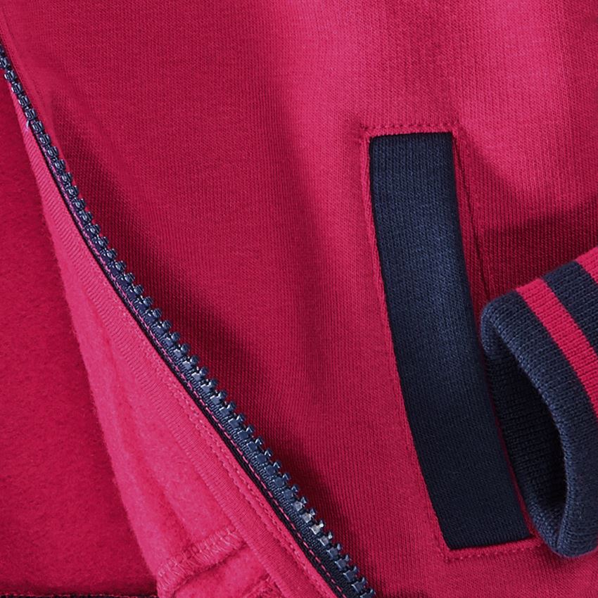 Shirts & Co.: Hoody-Sweatjacke e.s.motion 2020, Kinder + beere/dunkelblau 2