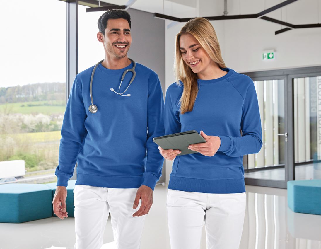 Shirts & Co.: e.s. Sweatshirt cotton stretch, Damen + enzianblau 1