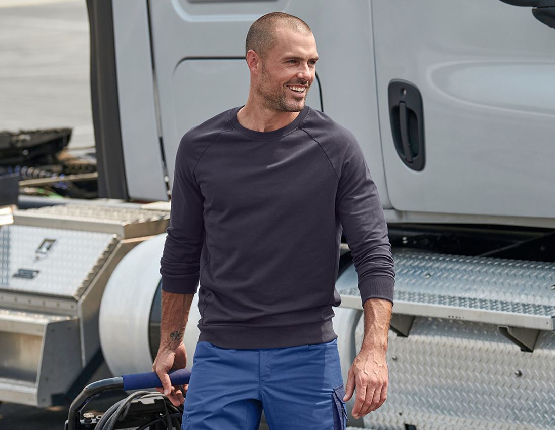 Shirts & Co.: e.s. Sweatshirt cotton stretch + dunkelblau
