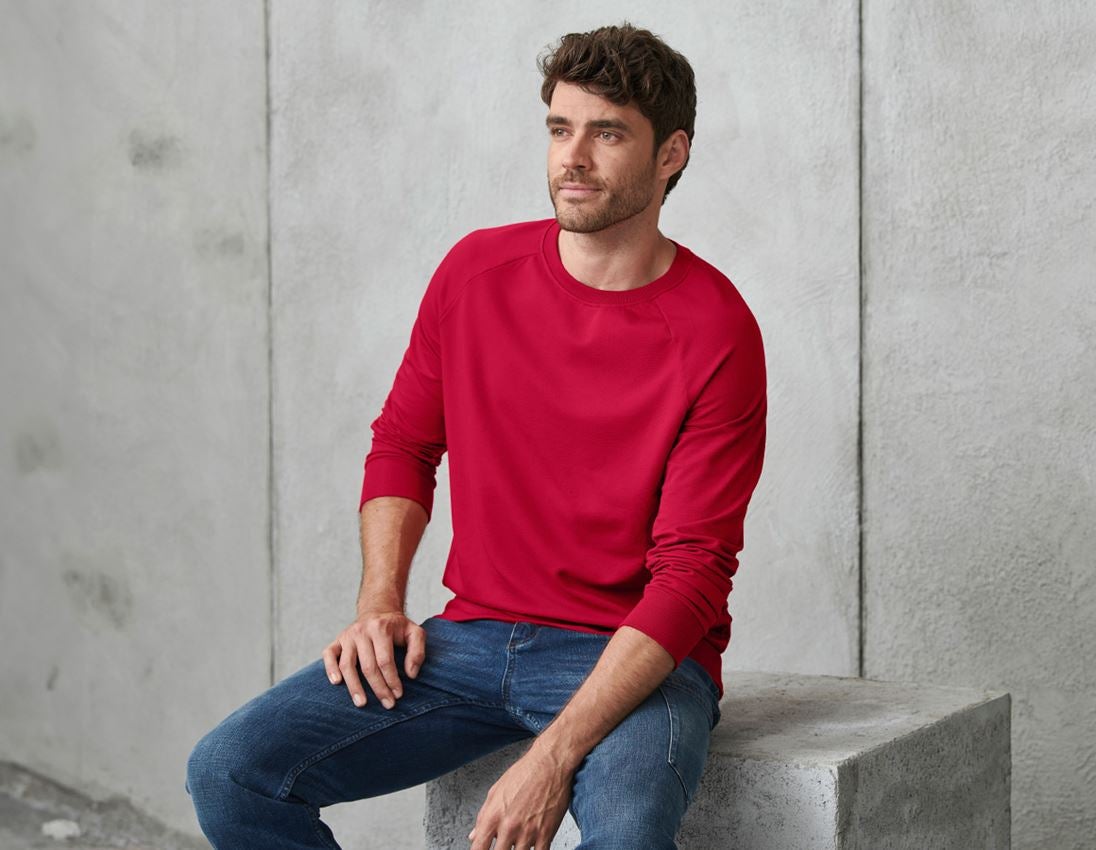 Shirts & Co.: e.s. Sweatshirt cotton stretch + feuerrot 1