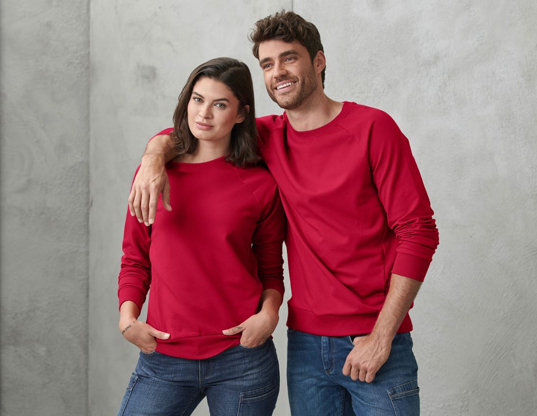 Shirts & Co.: e.s. Sweatshirt cotton stretch + feuerrot 2