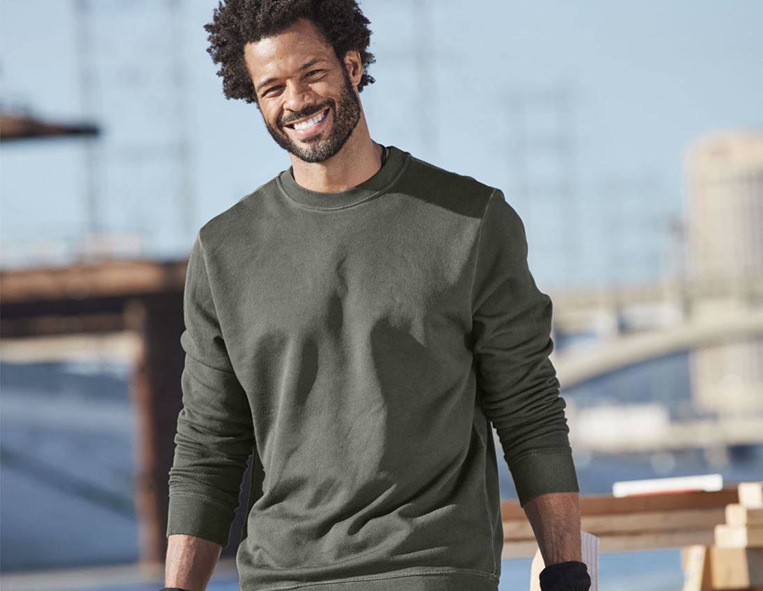Shirts & Co.: e.s. Sweatshirt vintage poly cotton + tarngrün vintage 7