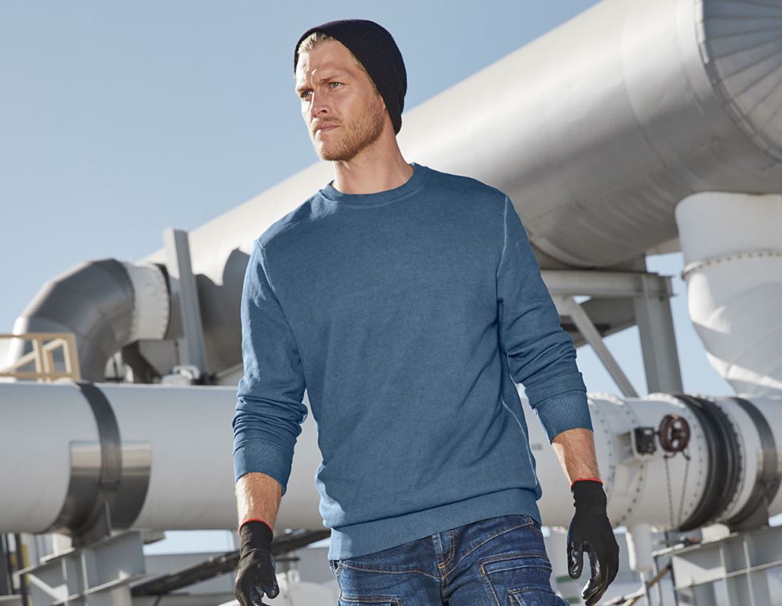 Shirts & Co.: e.s. Sweatshirt vintage poly cotton + antikblau vintage