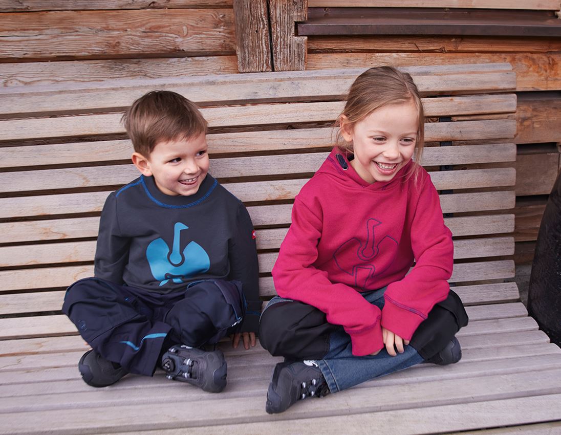 Shirts & Co.: Hoody-Sweatshirt e.s.motion 2020, Kinder + beere/dunkelblau 1
