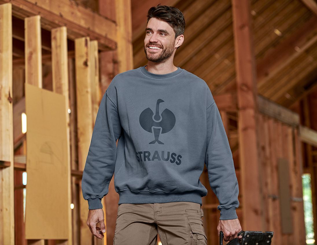 Shirts & Co.: Oversize Sweatshirt e.s.motion ten + rauchblau vintage