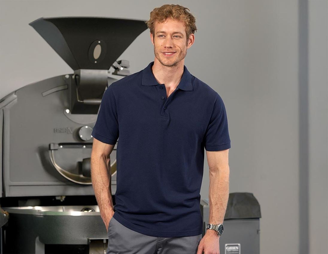 Shirts & Co.: Piqué-Polo e.s.industry + dunkelblau
