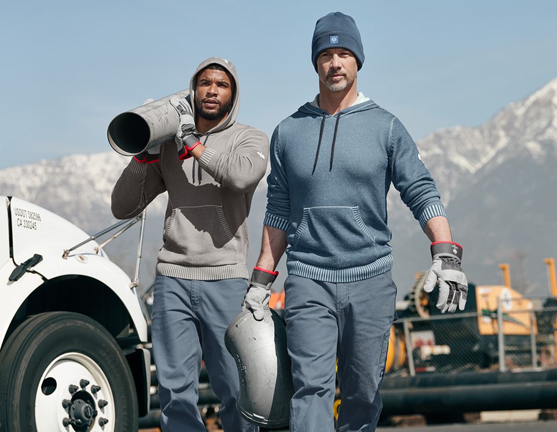 Shirts & Co.: Strickhoody e.s.iconic + oxidblau 3