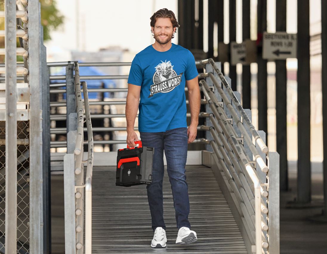 Bekleidung: e.s. T-Shirt strauss works + enzianblau 1