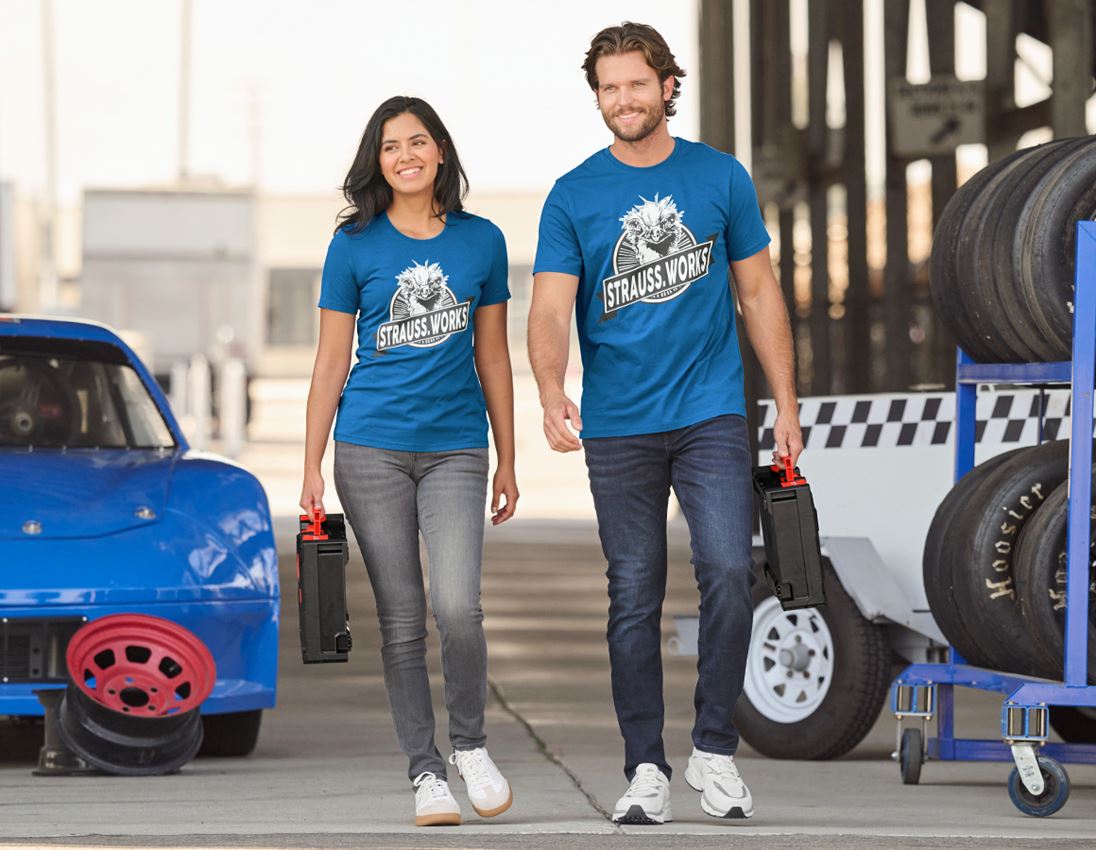 Bekleidung: e.s. T-Shirt strauss works + enzianblau 2