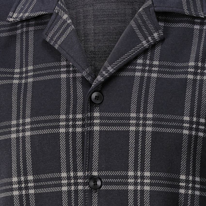 Shirts & Co.: e.s. Karo-Pyjama Oberteil + schwarz/basaltgrau 2