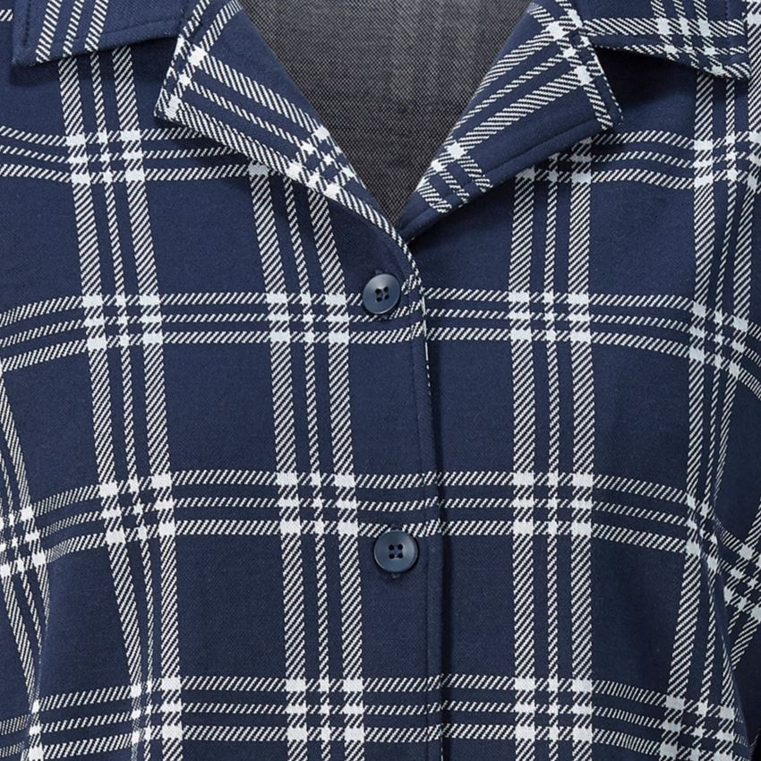 Accessoires: e.s. Karo-Pyjama Oberteil + tiefblau/weiß 2