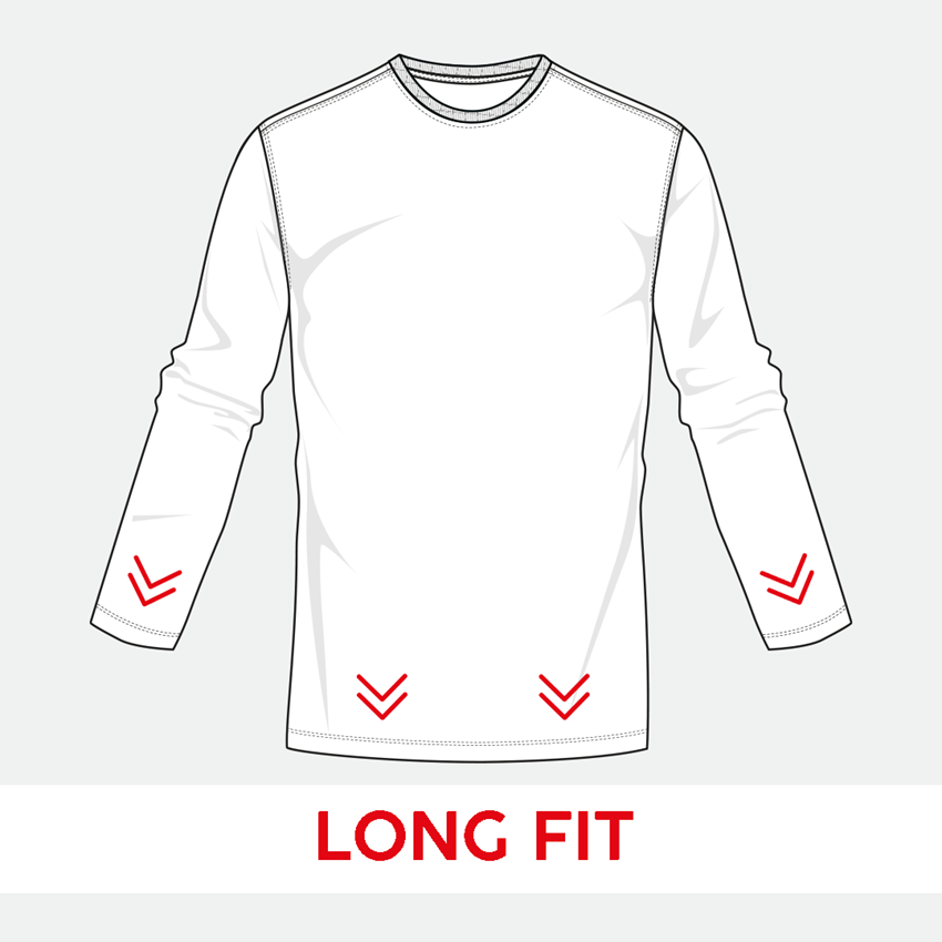 Shirts & Co.: e.s. Longsleeve cotton, long fit + dunkelblau 2