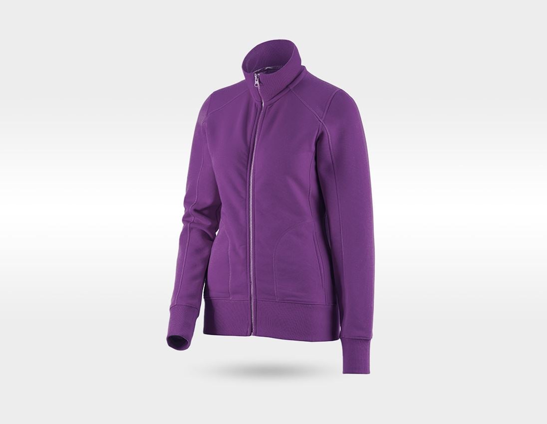 Bekleidung: SET: Sweatjacke + Hoody-Sweatjacke poly cotton, D. + violett