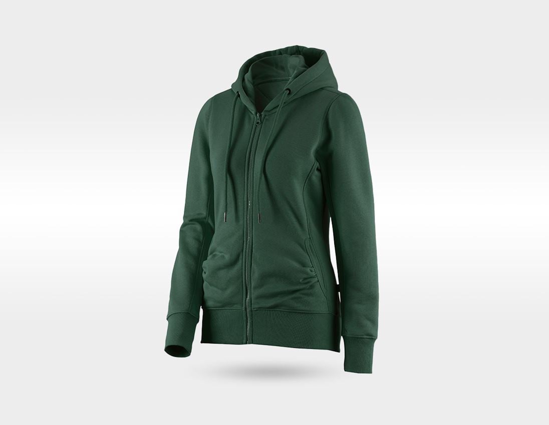 Shirts & Co.: SET: Sweatjacke + Hoody-Sweatjacke poly cotton, D. + grün 1