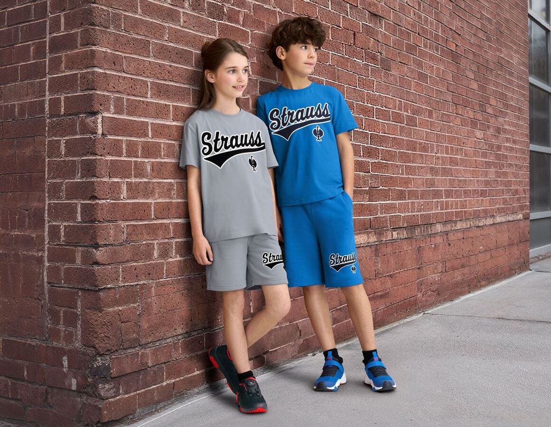 Shirts & Co.: T-Shirt e.s.e:pic, Kinder + enzianblau/graphit 1