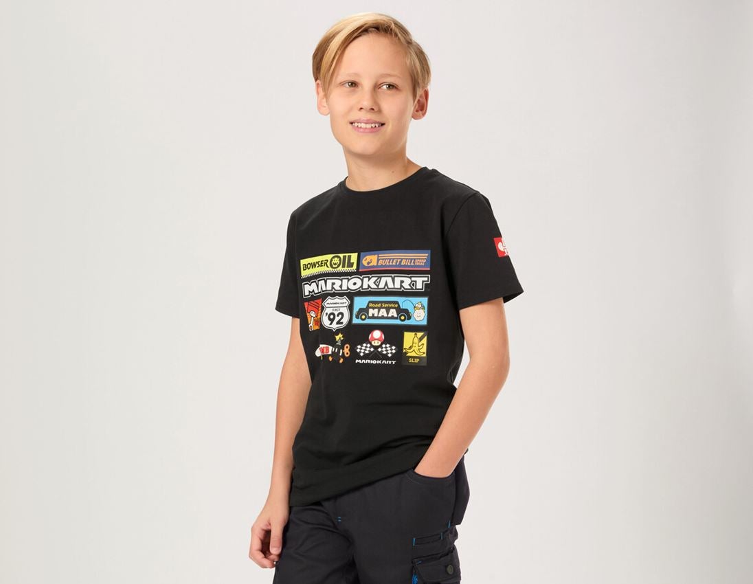 Kollaborationen: Mario Kart T-Shirt, Kinder + schwarz