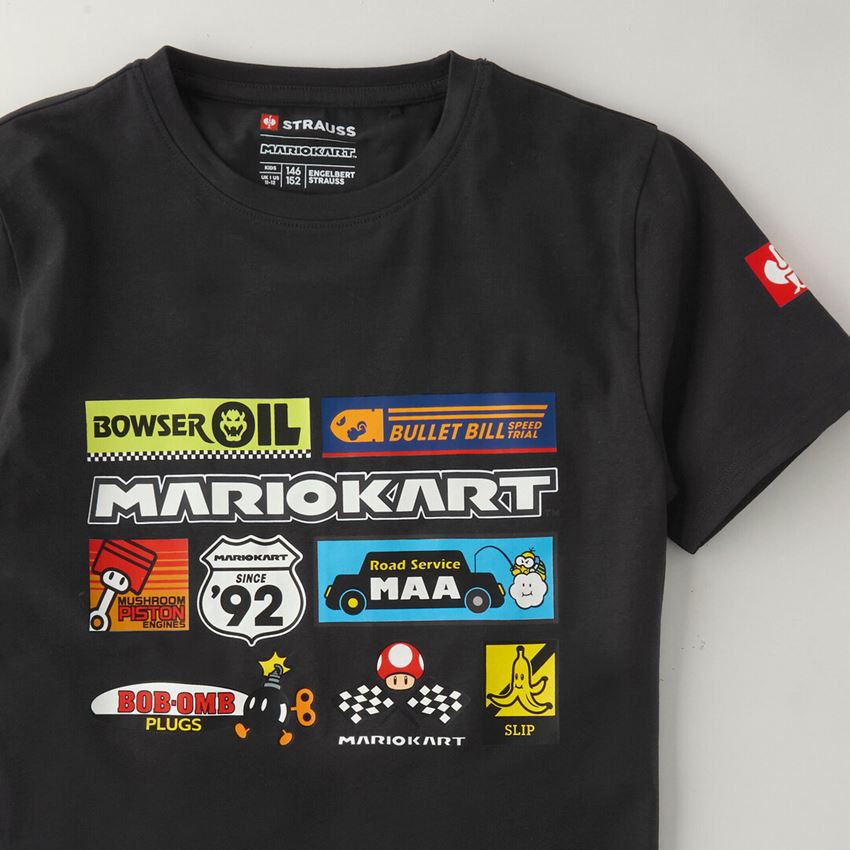 Kollaborationen: Mario Kart T-Shirt, Kinder + schwarz 2