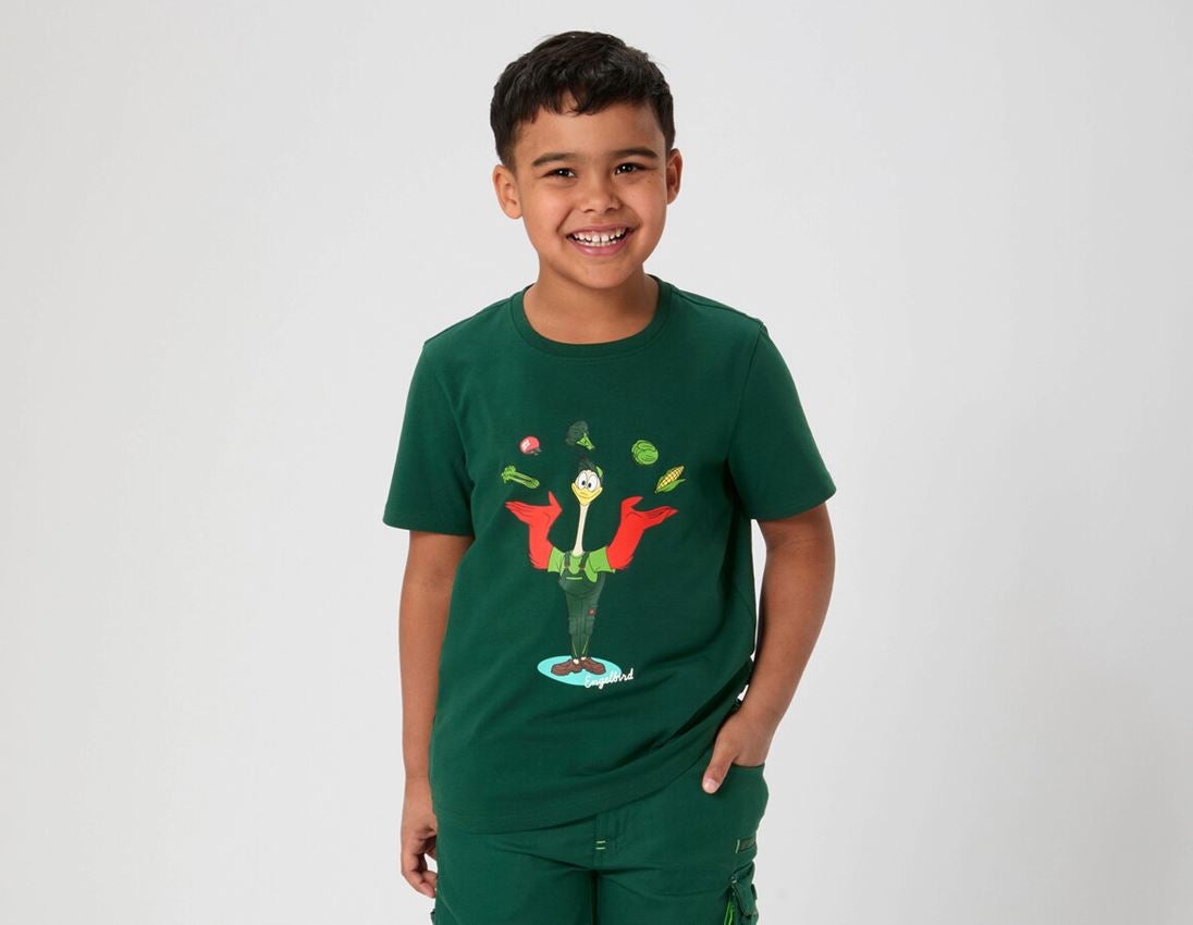 Shirts & Co.: e.s.T-Shirt cotton stretch engelbird, Kinder + engelbird9/grün