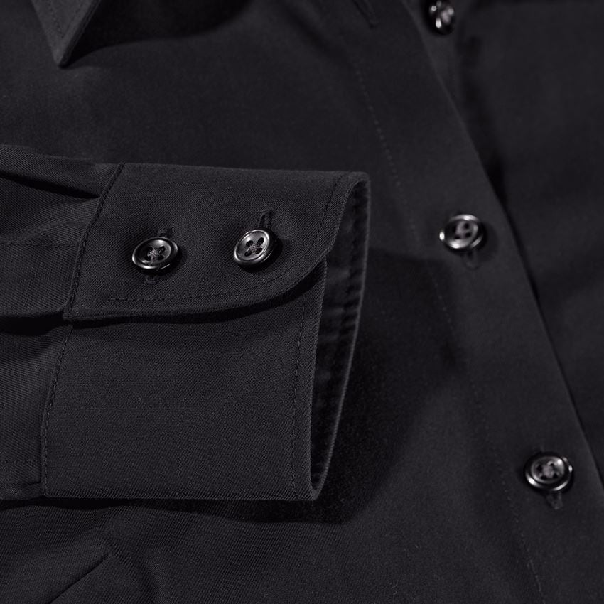Shirts & Co.: e.s. Business Bluse cotton stretch, Damen reg. fit + schwarz 2