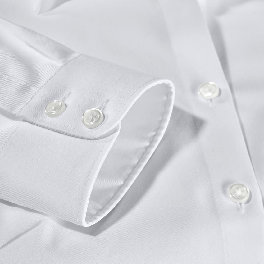 Shirts & Co.: e.s. Business Bluse cotton stretch, Damen reg. fit + weiß 2