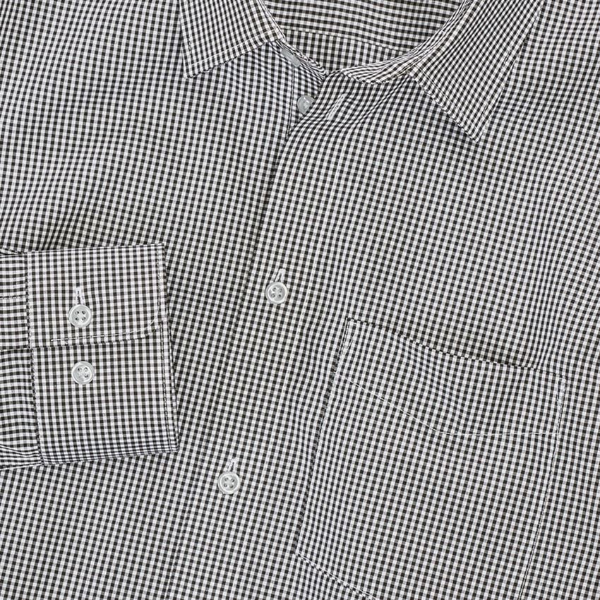 Shirts & Co.: e.s. Business Hemd cotton stretch, regular fit + schwarz kariert 3