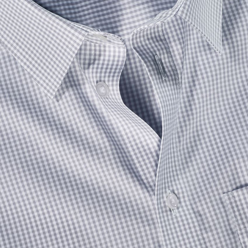 Shirts & Co.: e.s. Business Hemd cotton stretch, regular fit + nebelgrau kariert 3