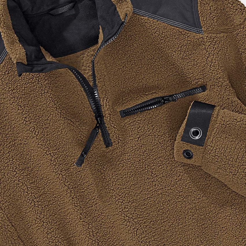 Shirts & Co.: Faserpelz Troyer e.s.roughtough + walnuss 2