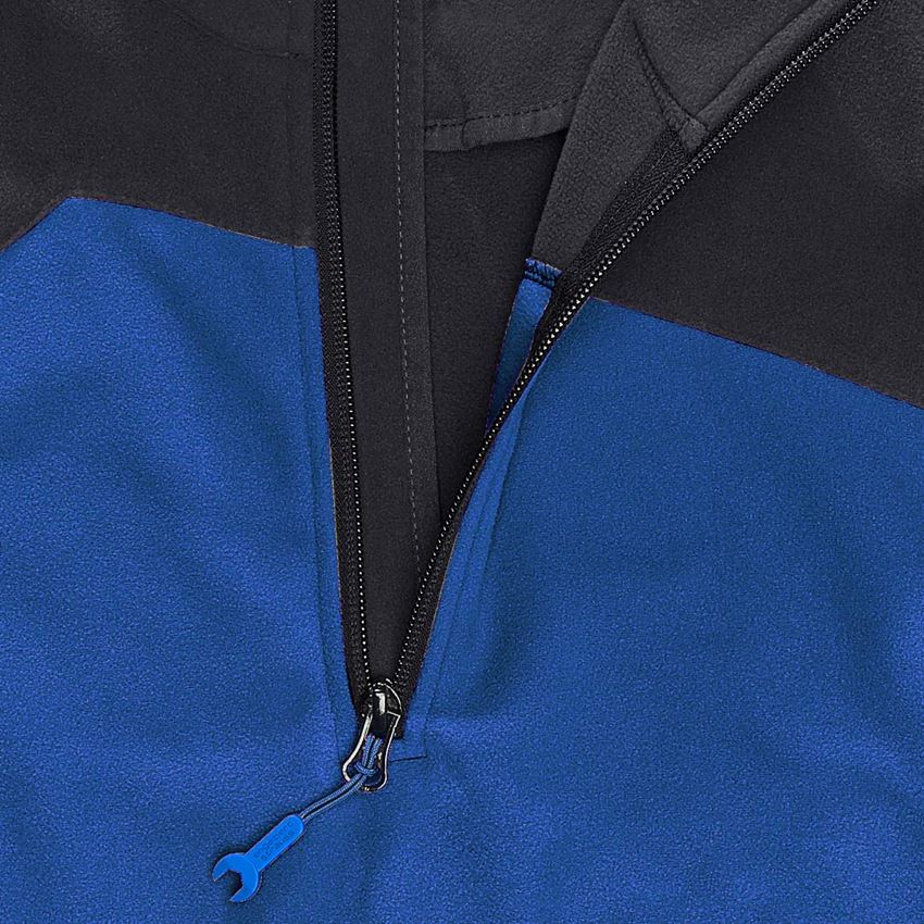 Shirts & Co.: Fleece Troyer e.s.motion 2020, Damen + enzianblau/graphit 2