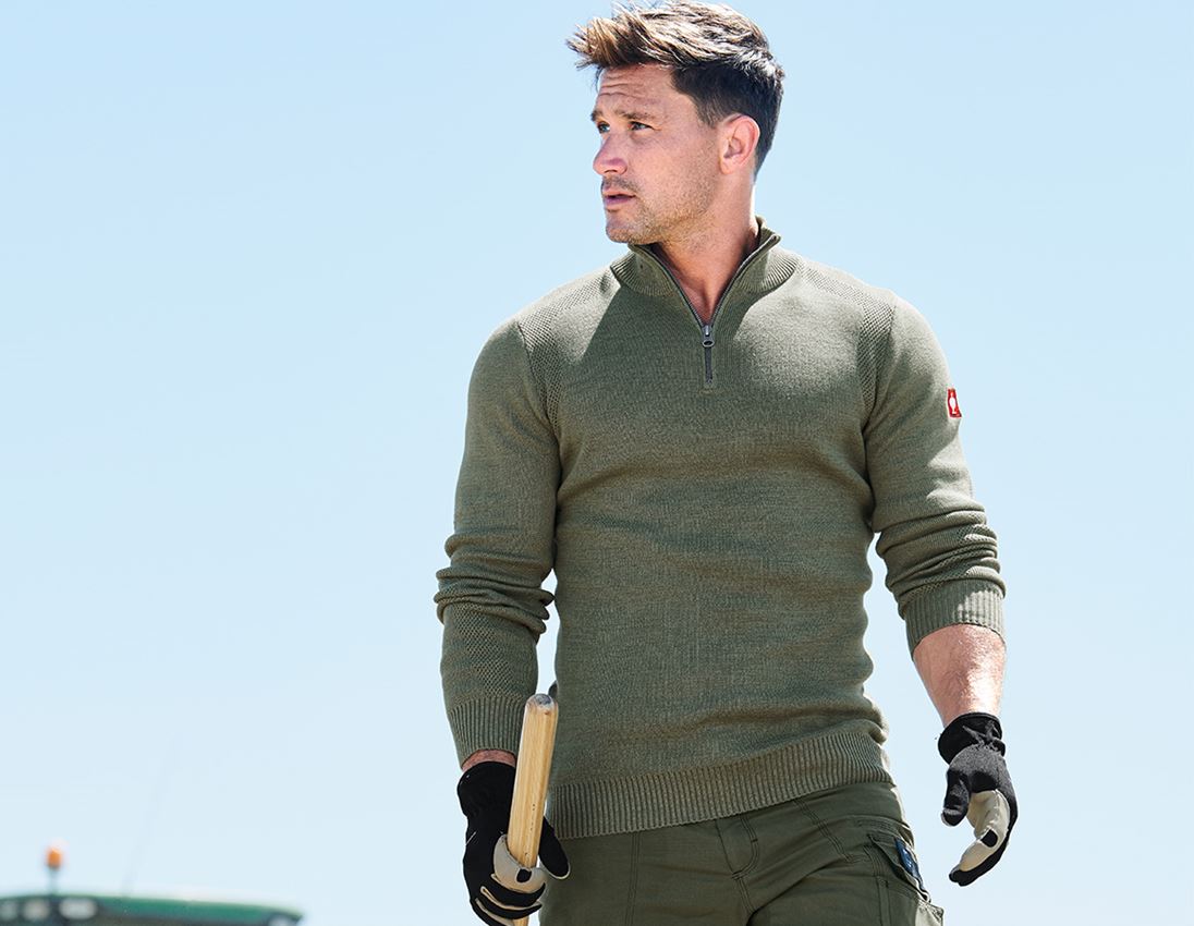 Shirts & Co.: e.s. Strick Troyer + thymian melange