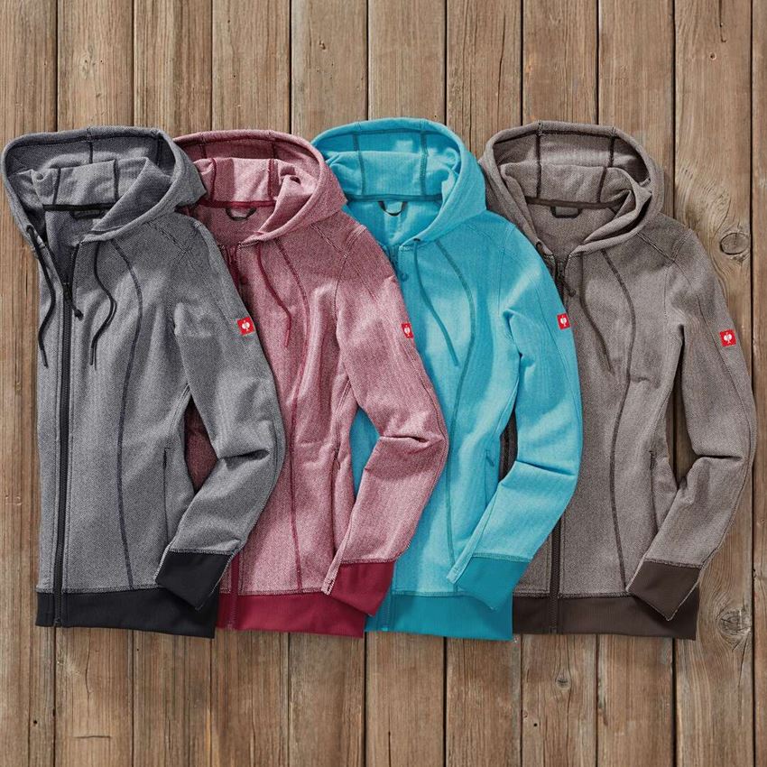 Themen: e.s. Funktions Kapuzenjacke herringbone, Damen + ozean 2
