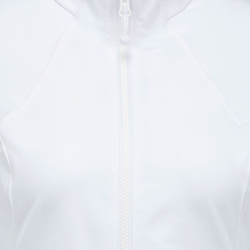 Shirts & Co.: e.s. Funktions Sweatjacke solid, Damen + weiß 2