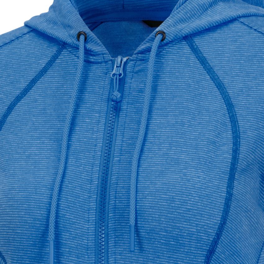 Shirts & Co.: e.s. Funktions Kapuzenjacke stripe, Damen + enzianblau 2